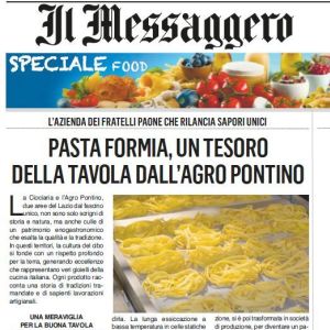 Pasta Formia sul Messaggero